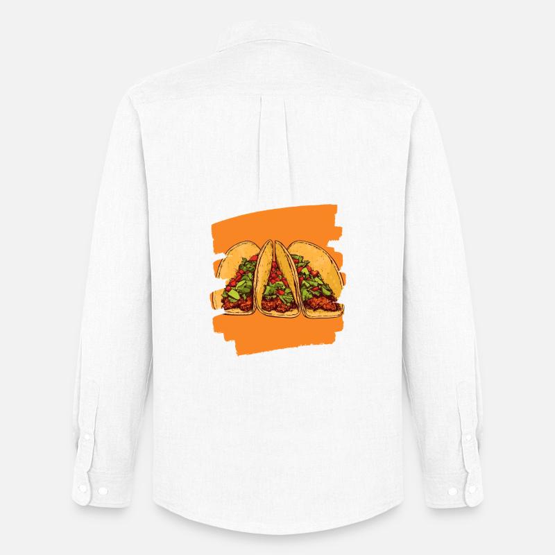 Taco - Männer Oxford Hemd von Stanley/Stella - Weiß