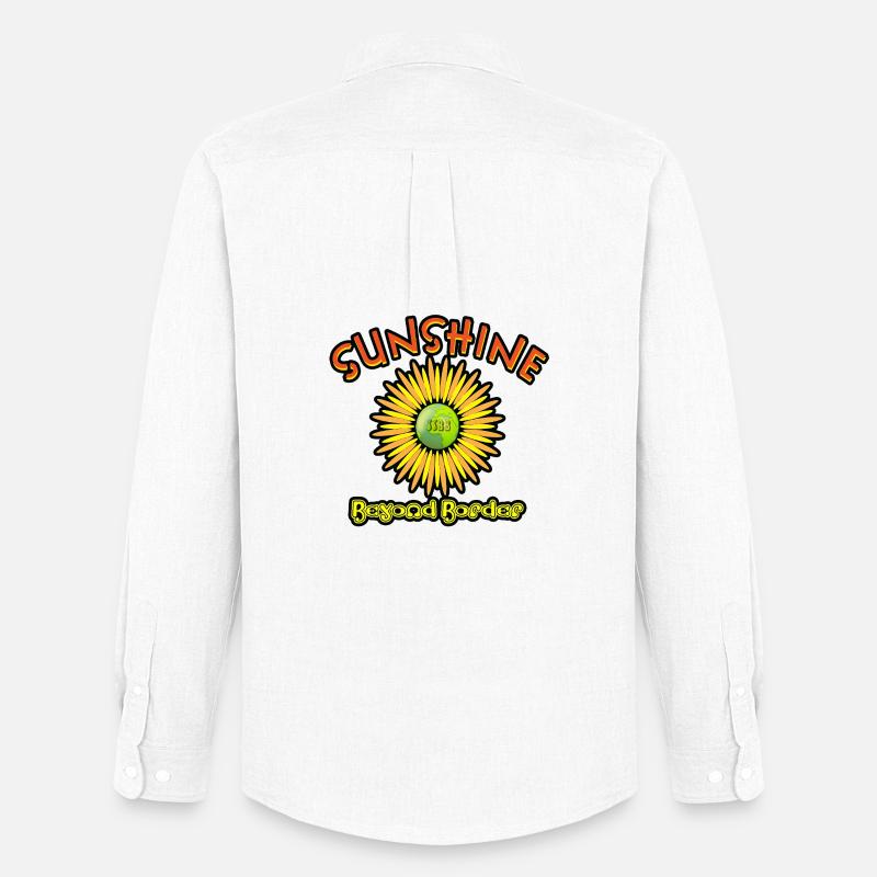 Sunshine Beyond Borders T-Shirt-Design - Männer Oxford Hemd von Stanley/Stella - Weiß