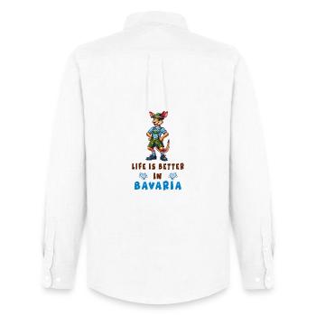 Bavarian kangaroo - Men's Oxford Shirt by Stanley/Stella - white - Back - AI Model Male 185 dark (185cm)
