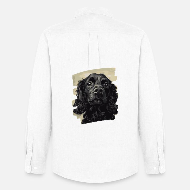 Cocker Spaniel - Männer Oxford Hemd von Stanley/Stella - Weiß