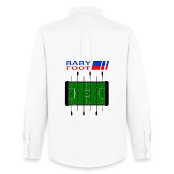 Baby foot - Chemise Oxford homme Stanley/Stella - blanc - Dos - AI Model Male 185 dark (185cm)