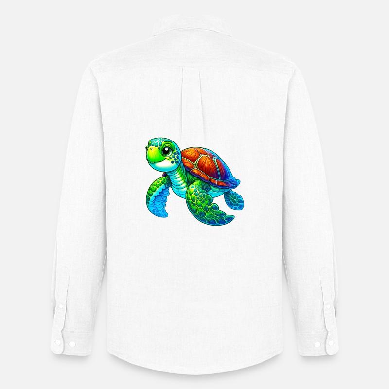 Schildkröte - Männer Oxford Hemd von Stanley/Stella - Weiß