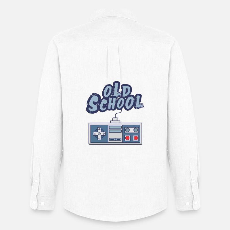Alte Schule - Männer Oxford Hemd von Stanley/Stella - Weiß