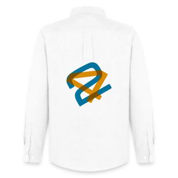 42 - The Answer to Everything - Men's Oxford Shirt by Stanley/Stella - white - Back - AI Model Male 185 dark (185cm)