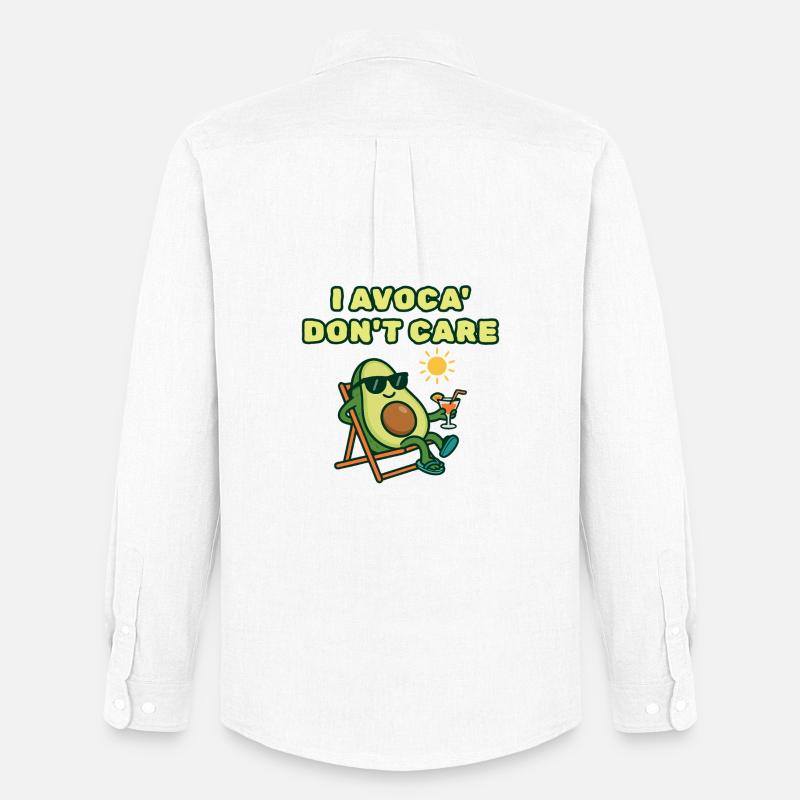 Avocado Chill: Mir ist Avoca egal. - Männer Oxford Hemd von Stanley/Stella - Weiß