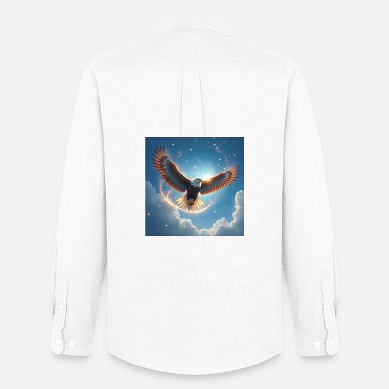 Krafttier Adler am Himmel - Männer Oxford Hemd von Stanley/Stella - Weiß