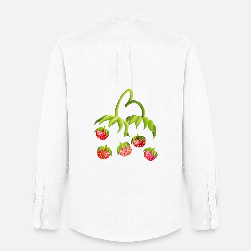 Strawberry Time Strawberry - Men's Oxford Shirt by Stanley/Stella - white
