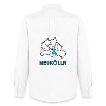 NEUKÖLLN, a district of Berlin - Men's Oxford Shirt by Stanley/Stella - white - Back - AI Model Male 185 dark (185cm)