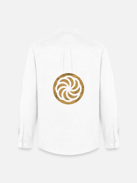 Signe d'éternité arménien dans un cercle doré - Chemise Oxford homme Stanley/Stella - blanc