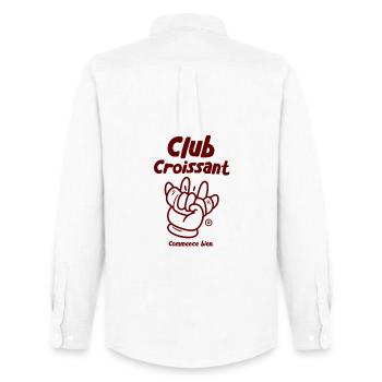 Club Croissant - Men's Oxford Shirt by Stanley/Stella - white - Back - AI Model Male 185 dark (185cm)