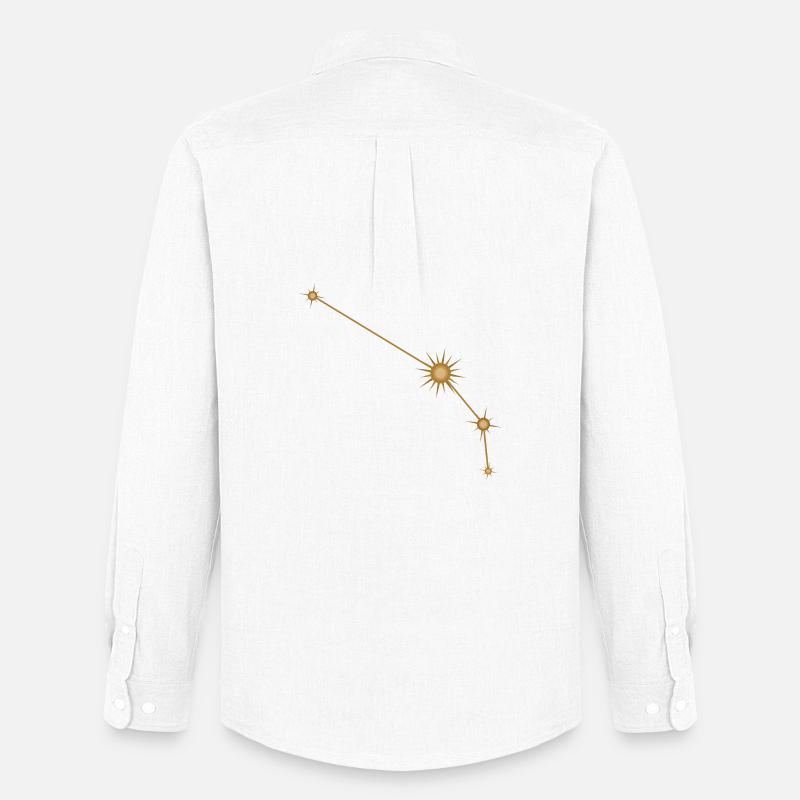 Stern Konstellation Widder Sternzeichen Sternzeichen Golden - Männer Oxford Hemd von Stanley/Stella - Weiß