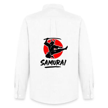 Samurai - Men's Oxford Shirt by Stanley/Stella - white - Back - AI Model Male 185 dark (185cm)