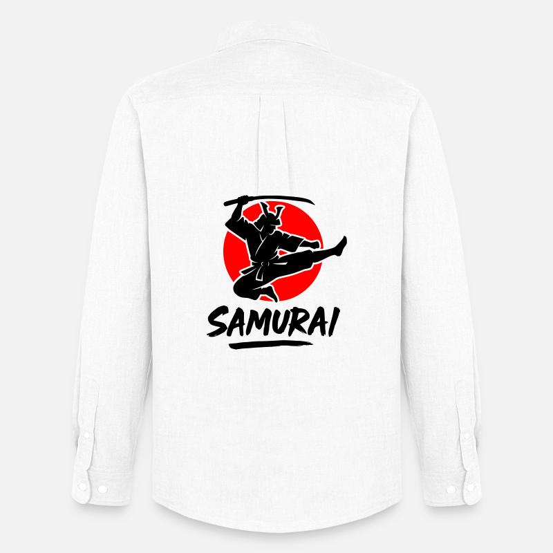 Samurai - Männer Oxford Hemd von Stanley/Stella - Weiß