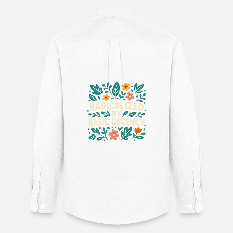 Radicalized by basic decency - Men's Oxford Shirt by Stanley/Stella - white