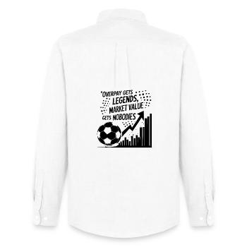 Overpay obtient Legends - Chemise Oxford homme Stanley/Stella - blanc - Dos - AI Model Male 185 dark (185cm)