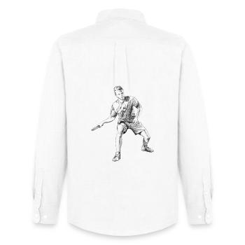 Ping-pong - Chemise Oxford homme Stanley/Stella - blanc - Dos - AI Model Male 185 dark (185cm)