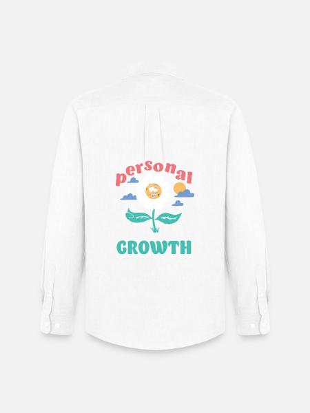 Personal Growth Daisy - Men's Oxford Shirt by Stanley/Stella - white