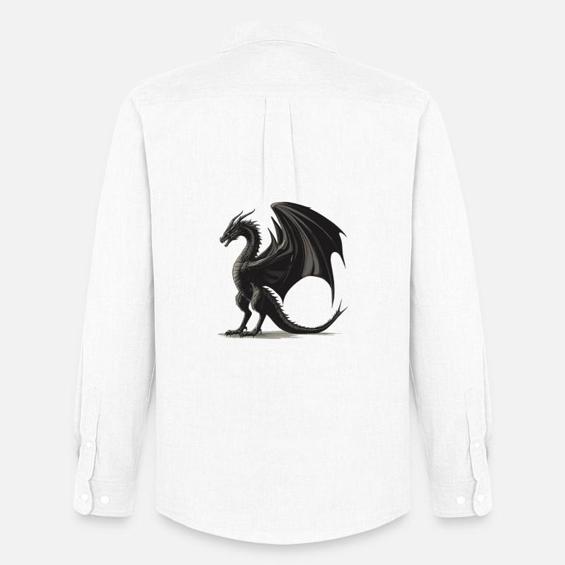 Drachen Drache - Männer Oxford Hemd von Stanley/Stella - Weiß