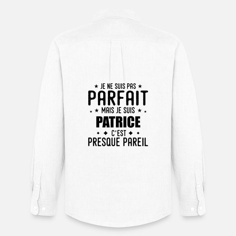 Patrice: authentisch, unvollkommen, oberflächlich, perfekt - Männer Oxford Hemd von Stanley/Stella - Weiß