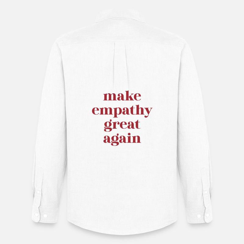 Funny Quote – Make Empathy Great Again - Männer Oxford Hemd von Stanley/Stella - Weiß