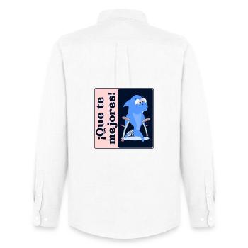 Améliorez-vous Créatures marines - Chemise Oxford homme Stanley/Stella - blanc - Dos - AI Model Male 185 dark (185cm)