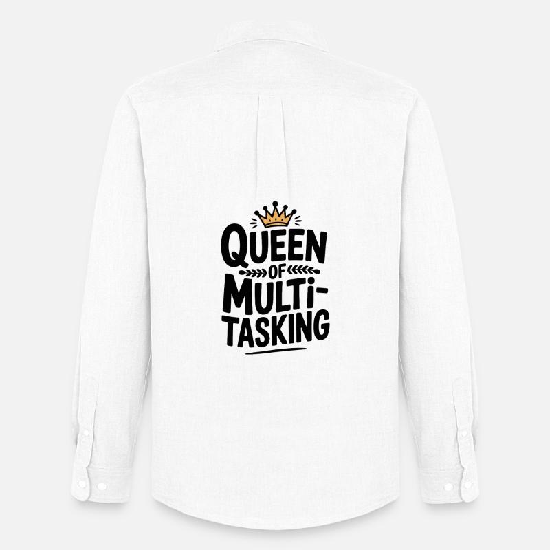 Königin des Multitaskings - Männer Oxford Hemd von Stanley/Stella - Weiß