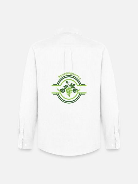 Burgundy vine logo with snails - Men's Oxford Shirt by Stanley/Stella - white