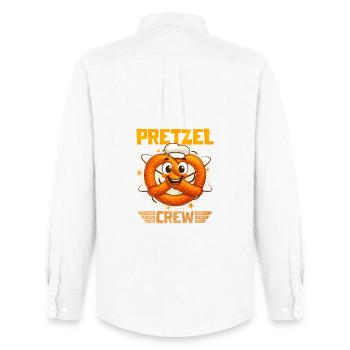 Bretzel Pretzel Baker avec le sourire - Chemise Oxford homme Stanley/Stella - blanc - Dos - AI Model Male 185 dark (185cm)