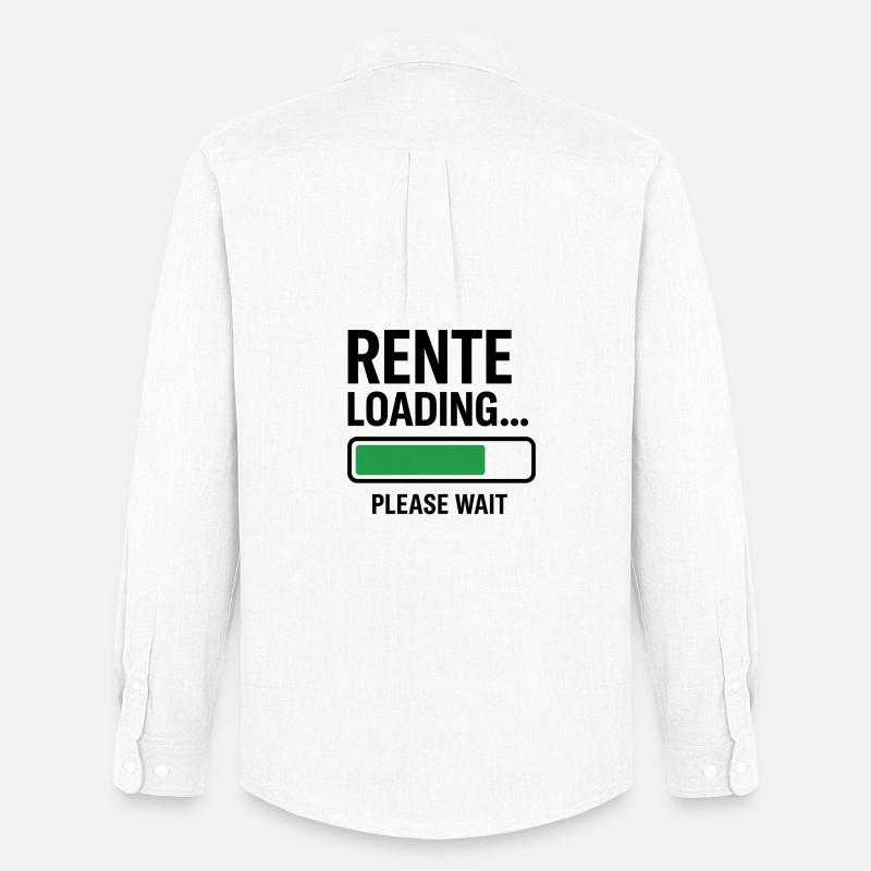 Rente Loading please wait - Männer Oxford Hemd von Stanley/Stella - Weiß