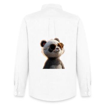 Panda Bär Große Pandas Riesenpanda Süßer Pandabär - Männer Oxford Hemd von Stanley/Stella - Weiß - Hinten - AI Model Male 185 dark (185cm)