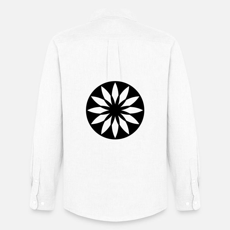 Stellar Bloom – Kornkreis-Mandala - Männer Oxford Hemd von Stanley/Stella - Weiß