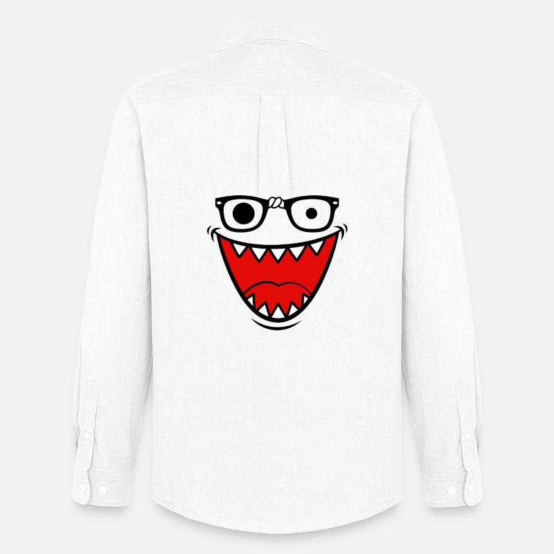 Retro Y2K Monster Emo Halloween - Männer Oxford Hemd von Stanley/Stella - Weiß