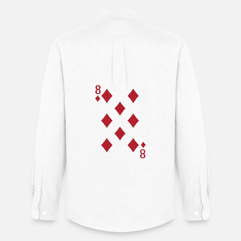 Kartenmuster 8 Karo design auf Kleidung - Männer Oxford Hemd von Stanley/Stella - Weiß