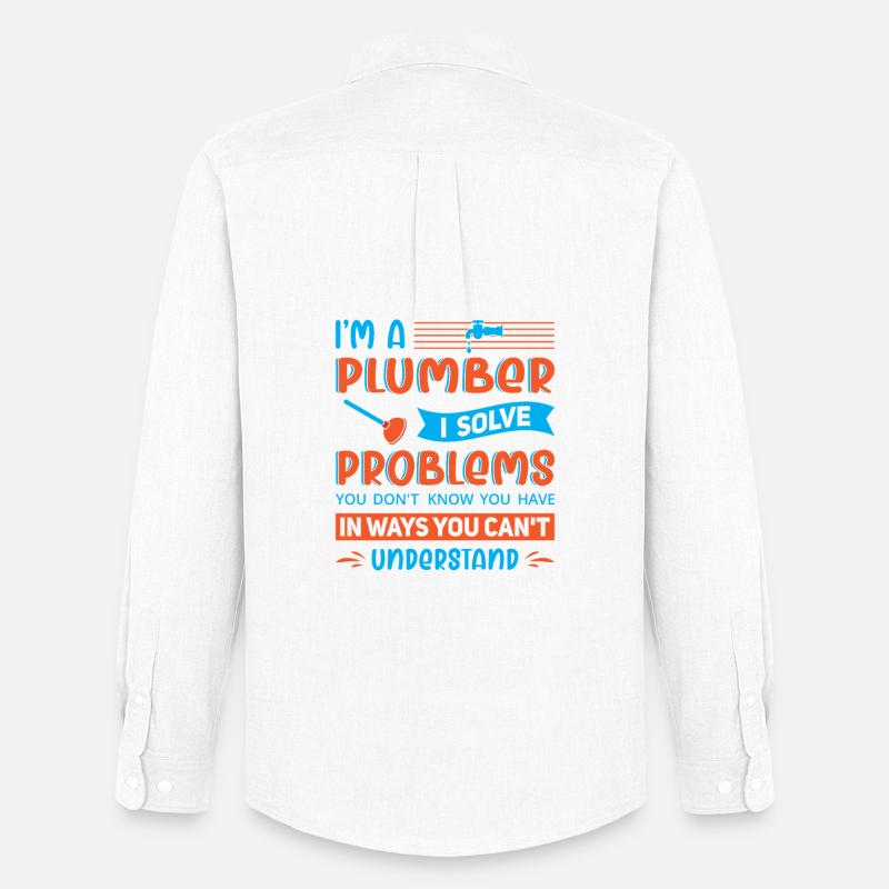 Heating Engineer Heating Construction Plumber Plumber - Men's Oxford Shirt by Stanley/Stella - white