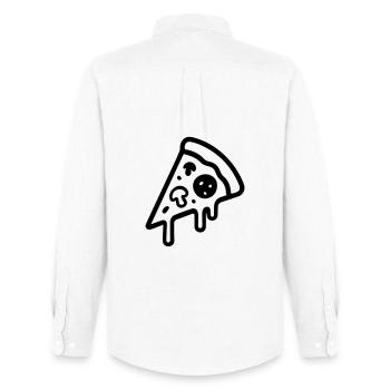 Icône de tranche de pizza - Chemise Oxford homme Stanley/Stella - blanc - Dos - AI Model Male 185 dark (185cm)