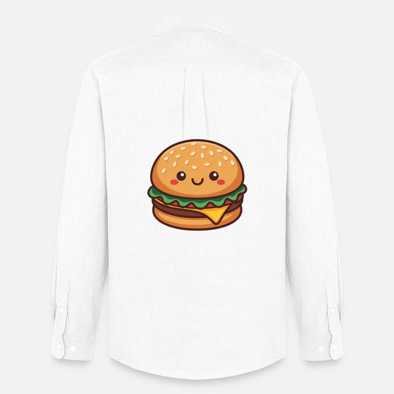 Kawaii Hamburger - Men's Oxford Shirt by Stanley/Stella - white