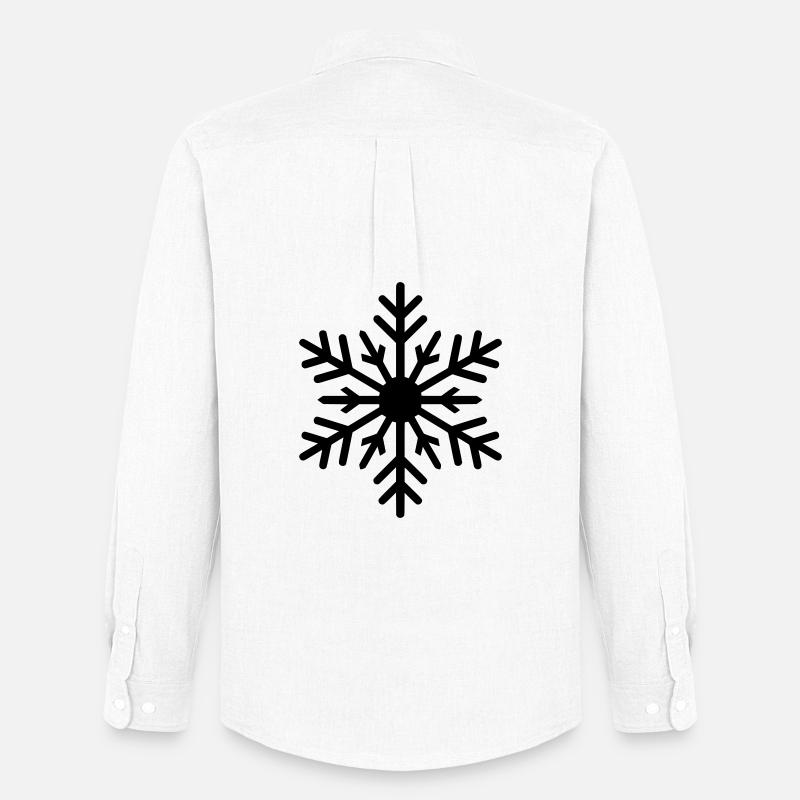 Schneeflocke, Eiskristall, Farbe variabel - Männer Oxford Hemd von Stanley/Stella - Weiß