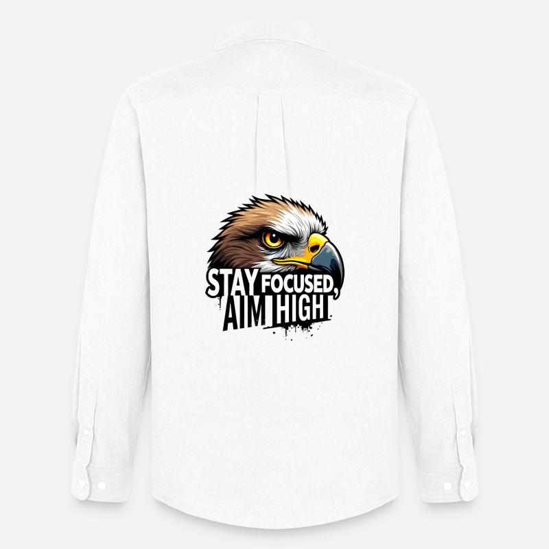 Eagle Focus Motivationsdesign - Männer Oxford Hemd von Stanley/Stella - Weiß