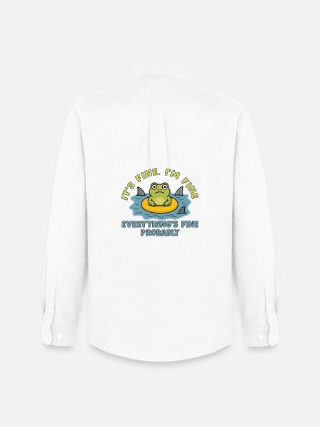 Humorous frog on swollen root - Men's Oxford Shirt by Stanley/Stella - white