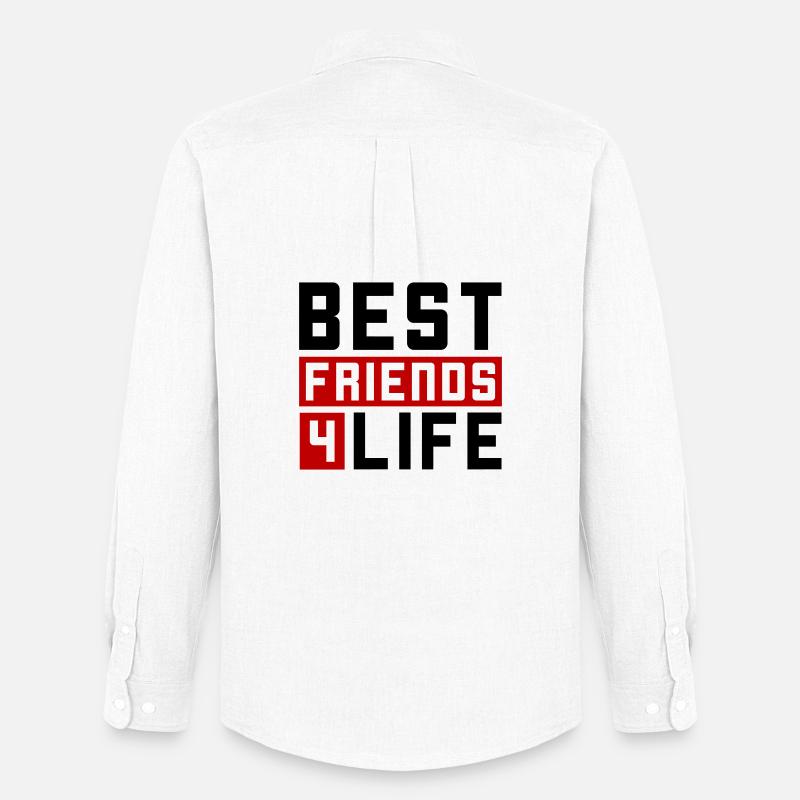 Beste Freunde Spruch Freundschaft - Männer Oxford Hemd von Stanley/Stella - Weiß