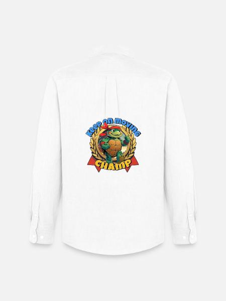 Fighting Turtle with Red Bandana - Men's Oxford Shirt by Stanley/Stella - white
