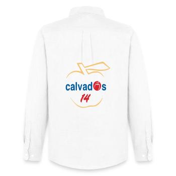 Calvados 14 - Männer Oxford Hemd von Stanley/Stella - Weiß - Hinten - AI Model Male 185 dark (185cm)