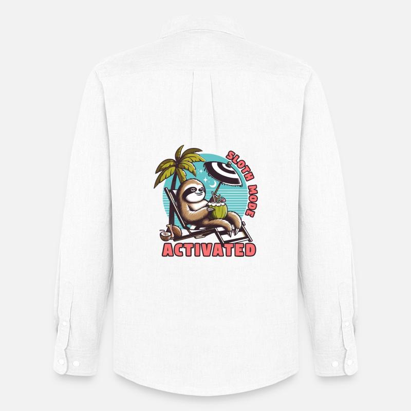 Faultiermodus - Sloth Mode Activated Faultier Rela - Men's Oxford Shirt by Stanley/Stella - white