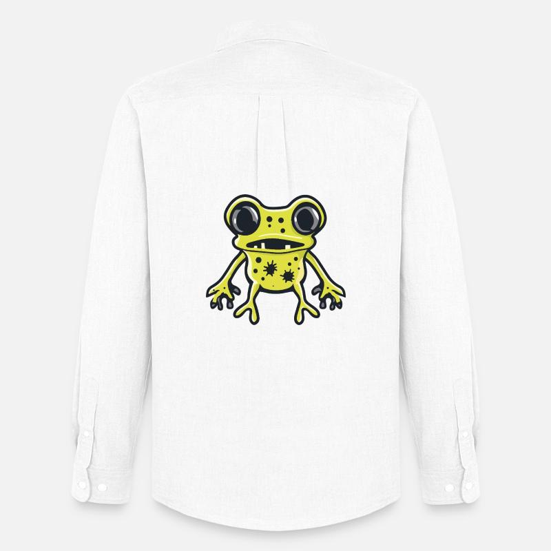 Frosch Halloween Comic Lustig - Männer Oxford Hemd von Stanley/Stella - Weiß