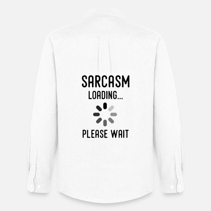 Sarkasmus Loading, bitte warten - Männer Oxford Hemd von Stanley/Stella - Weiß