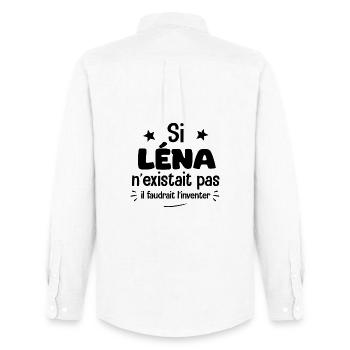 If Lena didn't exist, we'd have to invent her - Men's Oxford Shirt by Stanley/Stella - white - Back - AI Model Male 185 dark (185cm)