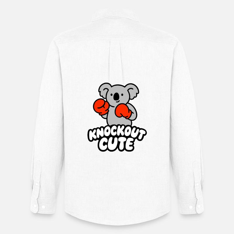 Knockout Cute Koala mit Boxhandschuhen - Männer Oxford Hemd von Stanley/Stella - Weiß