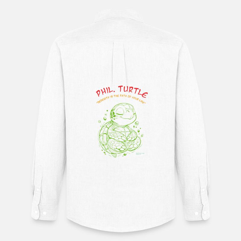 Phil Turtle Zen Path Tee - Men's Oxford Shirt by Stanley/Stella - white
