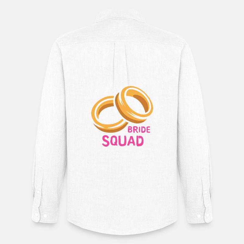 Bride Squad Ringe Junggesellinnenabschied - Männer Oxford Hemd von Stanley/Stella - Weiß