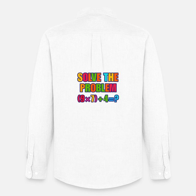 67 Meme, löse das Mathe-Rätsel - Männer Oxford Hemd von Stanley/Stella - Weiß